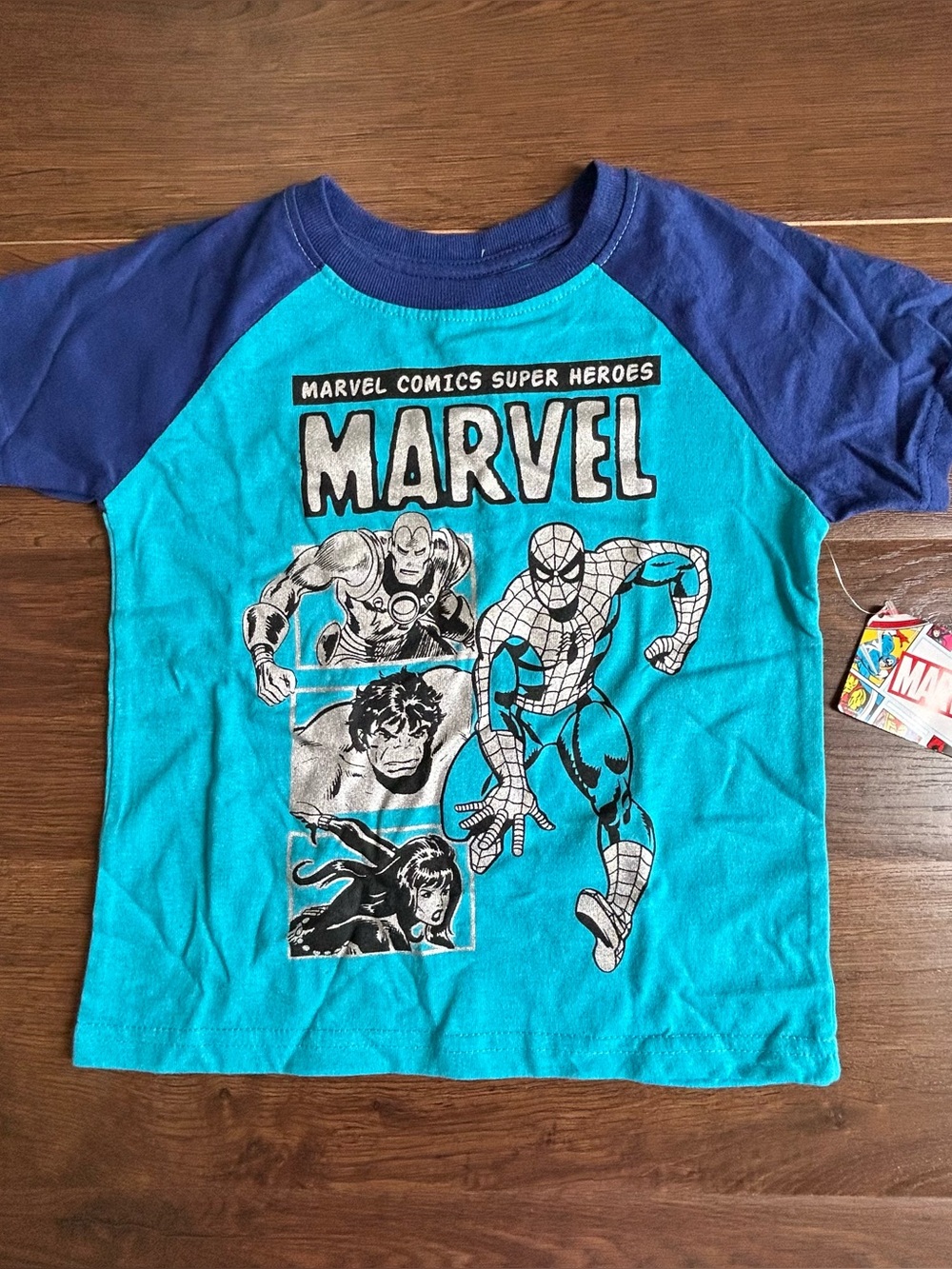 Marvel Comics Short Sleeve Top Spider-Man Iron Man Hulk